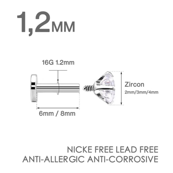 Hypoallergenic Titanium Earring studs - Picture 2 of 5